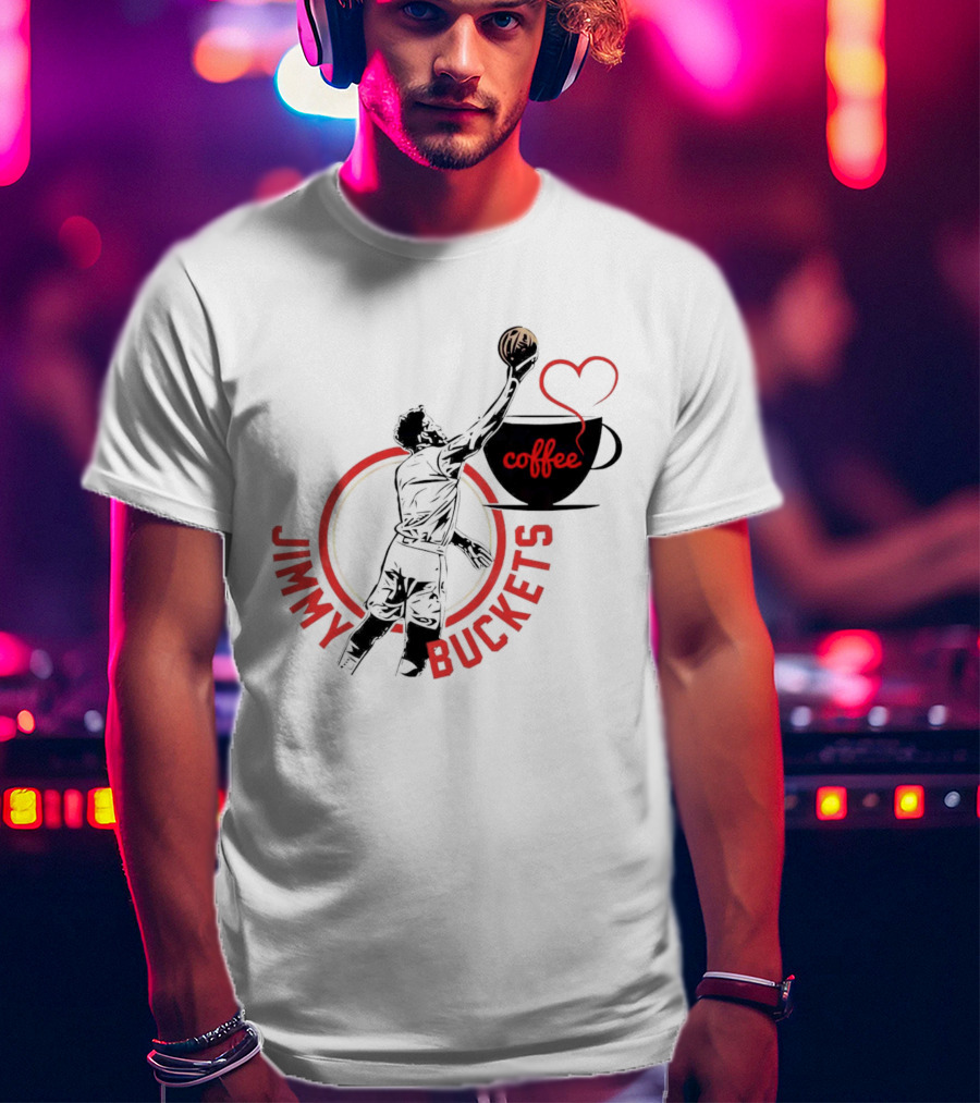 Miami Heat Jimmy Buckets Coffee Slam Dunk Cup Heart T-Shirt