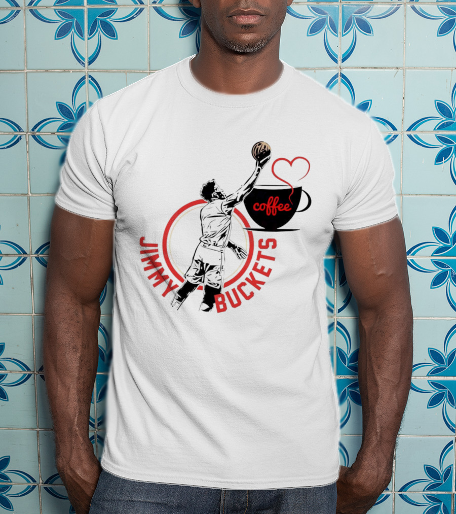 Miami Heat Jimmy Buckets Coffee Slam Dunk Cup Heart T-Shirt