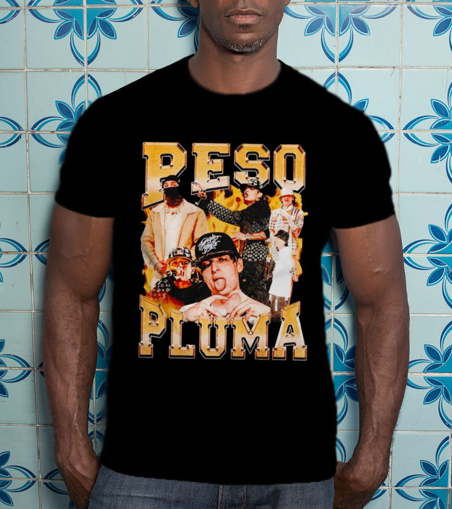 Peso Pluma Collage With Urban Streetwear T-Shirt