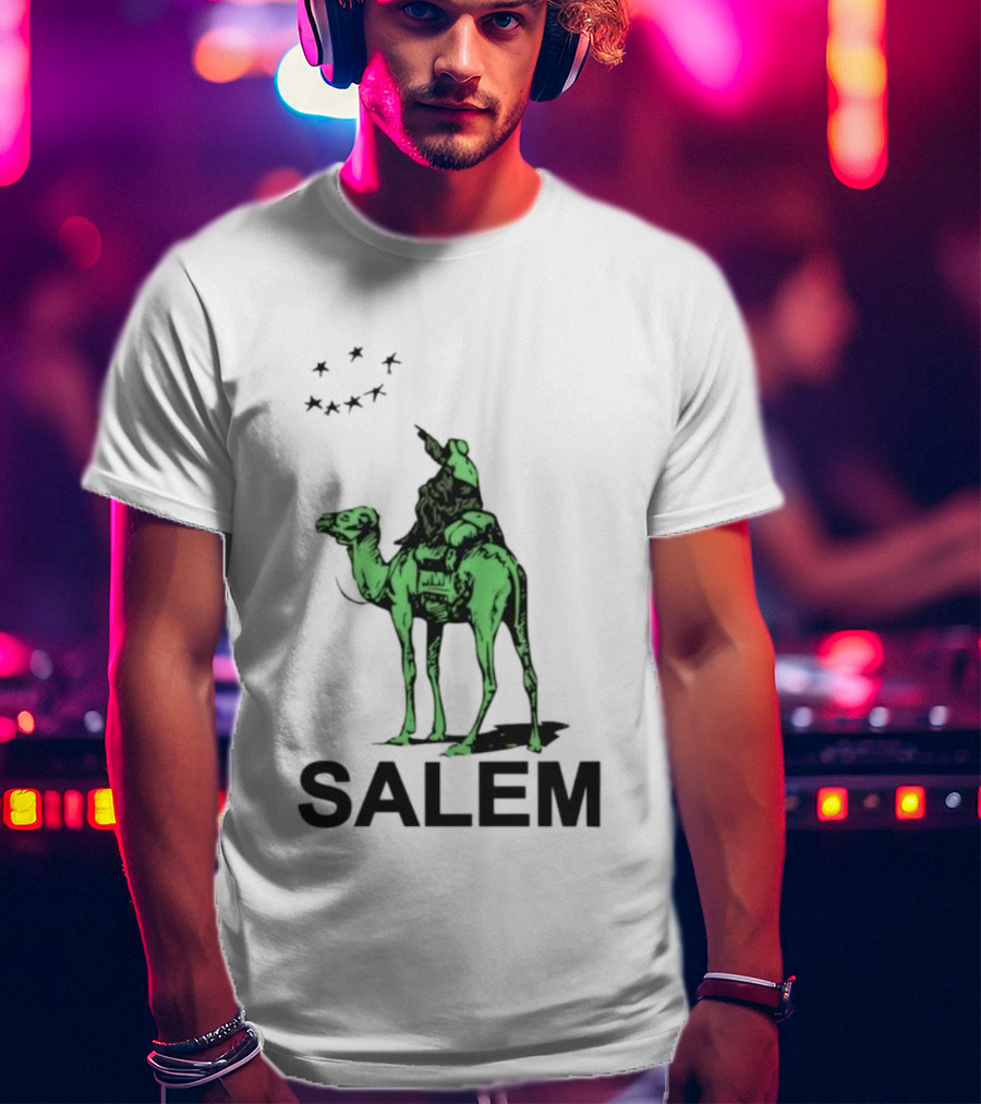 Salem Silkroad Camel And Stars In Green T-Shirt