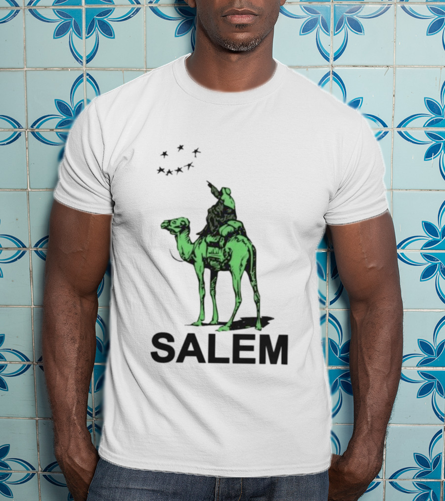 Salem Silkroad Camel And Stars In Green T-Shirt