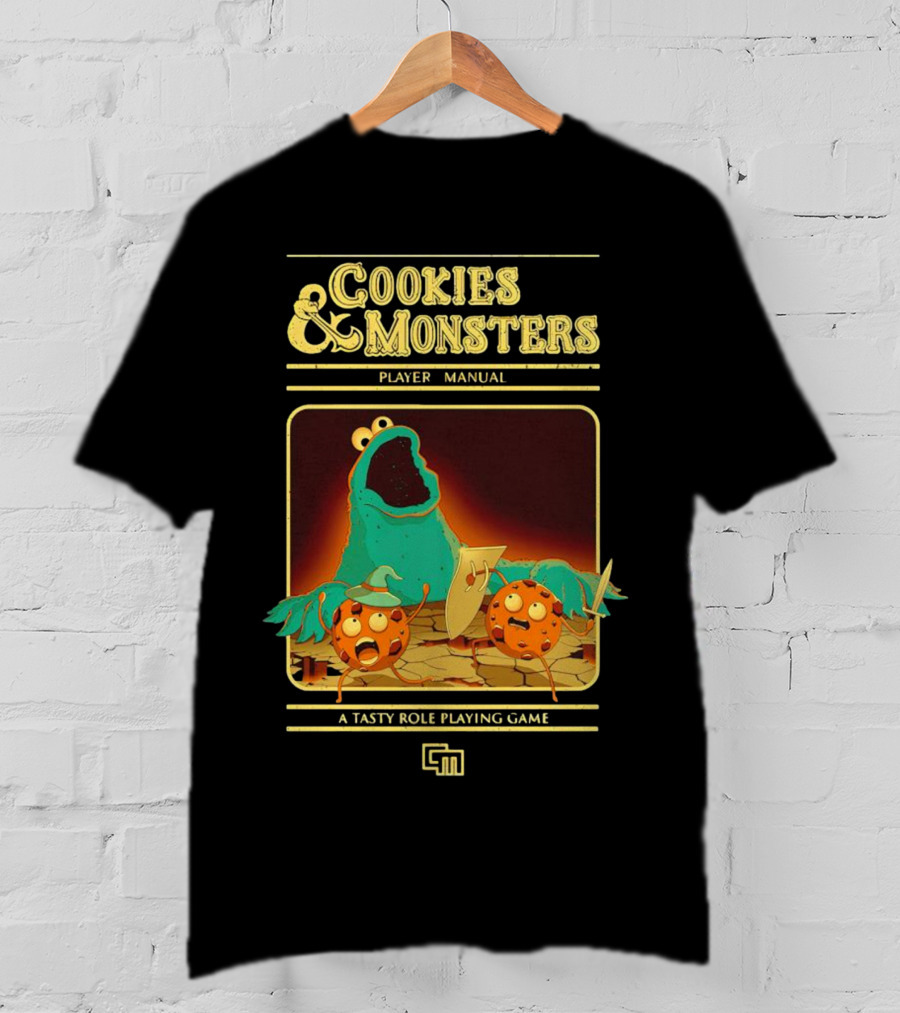 Cookies And Monsters Player Manual A Tasty Role Playing Game Retro T-Shirt