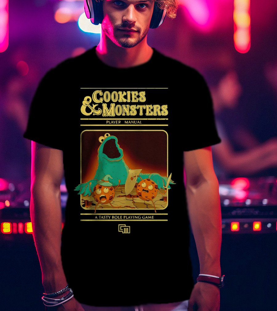 Cookies And Monsters Player Manual A Tasty Role Playing Game Retro T-Shirt