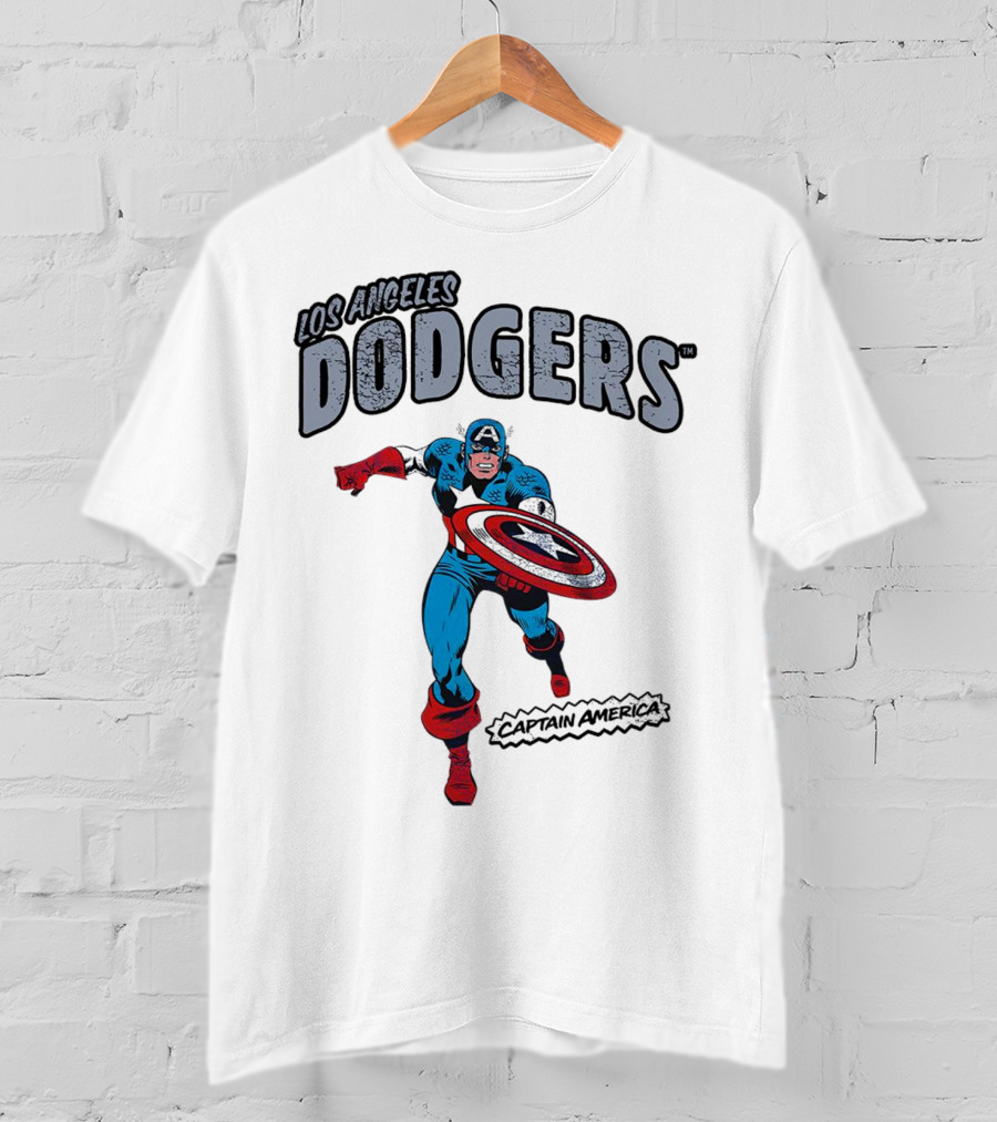 Los Angeles Dodgers Marvel Captain America T-Shirt