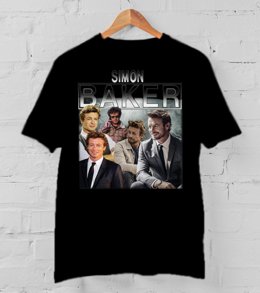 Simon Baker 90s Vintage Style Collage T-Shirt
