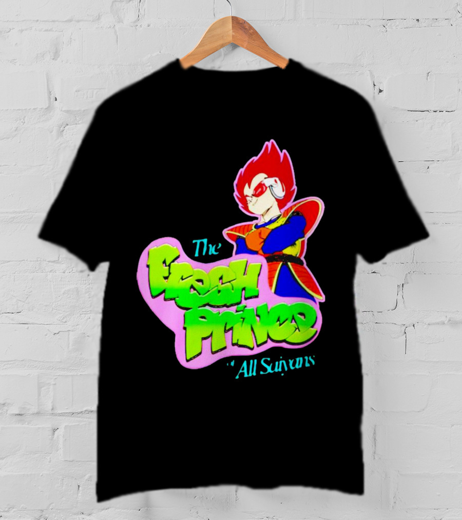 The Fresh Prince Of All Saiyans Vegeta Cartoon Mashup T-Shirt