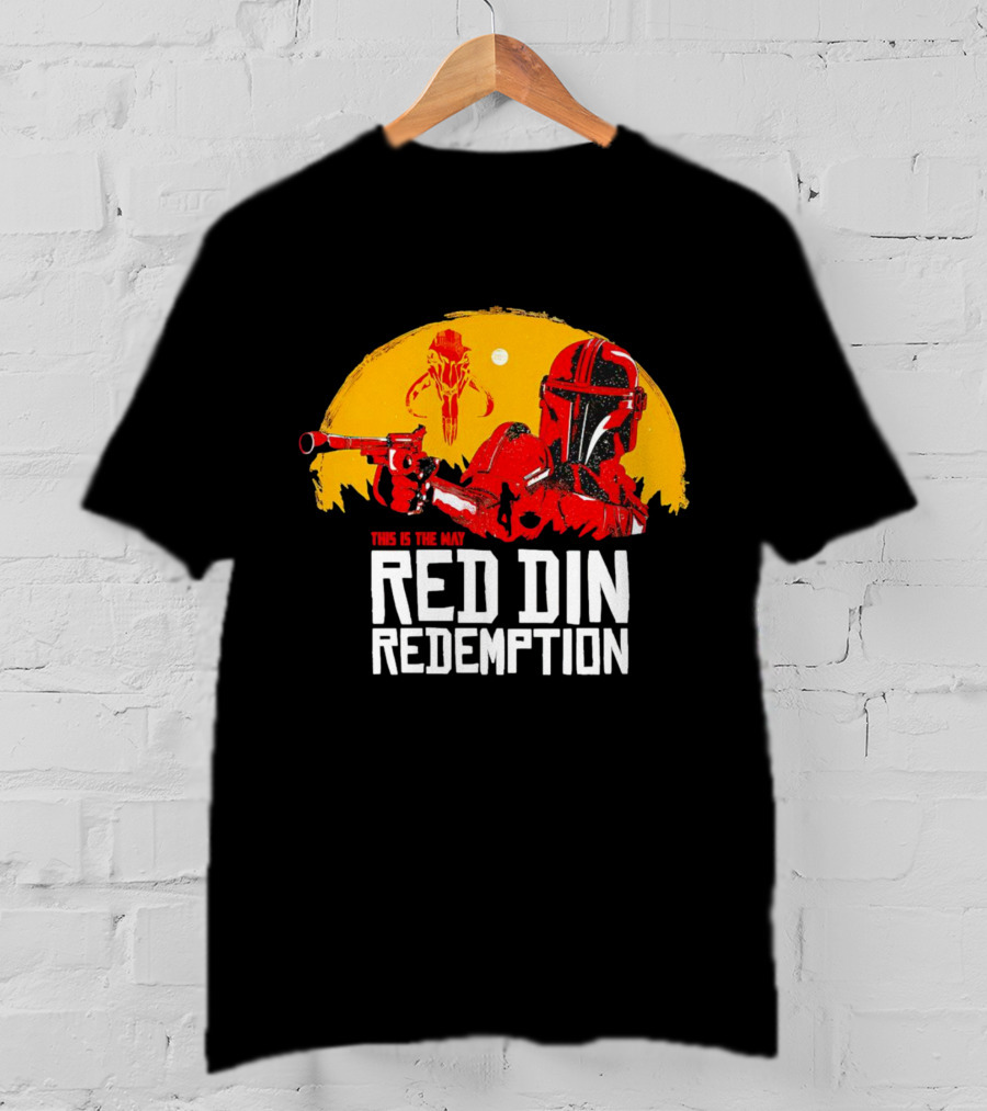 This Is The Way Red Din Redemption Mandalorian Bounty Hunter Star Wars T-Shirt