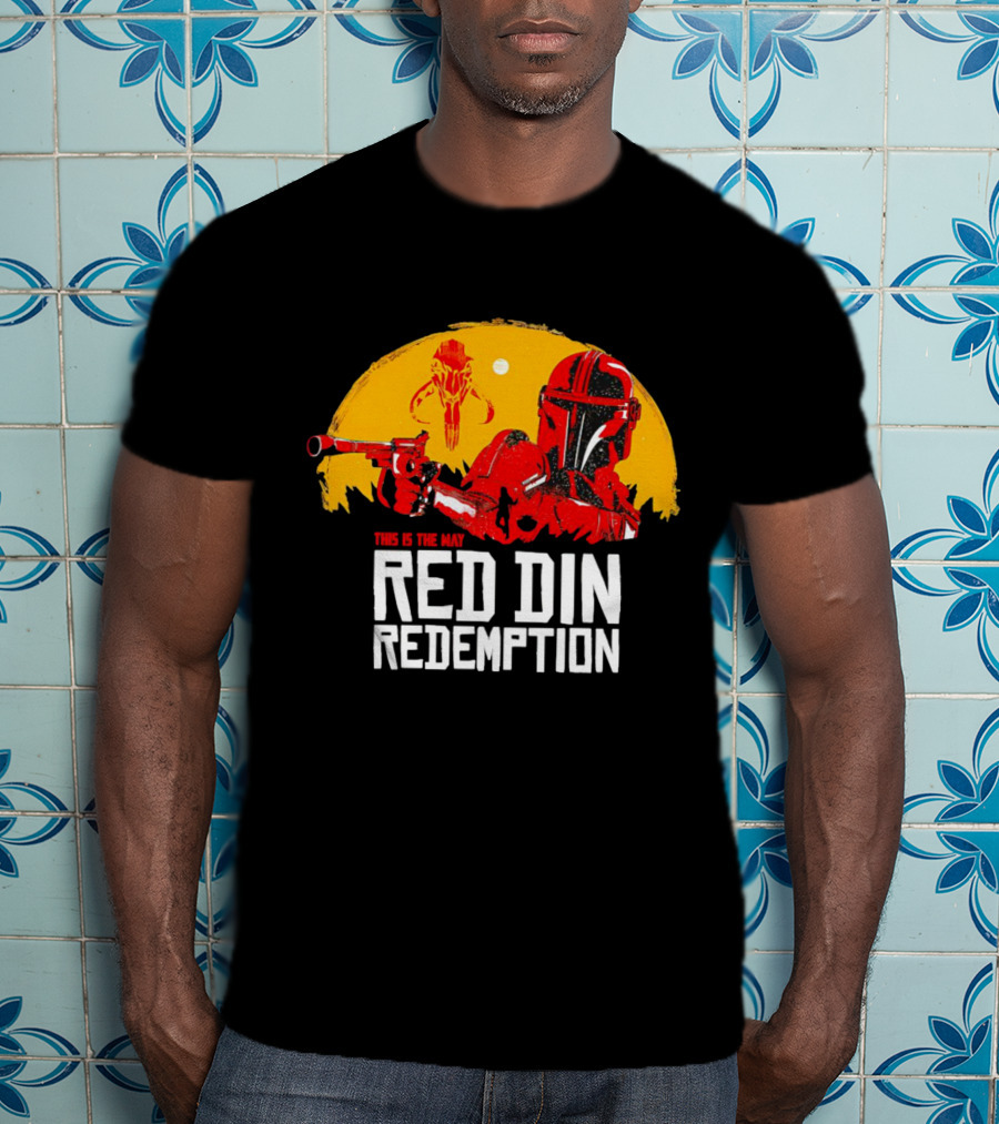 This Is The Way Red Din Redemption Mandalorian Bounty Hunter Star Wars T-Shirt