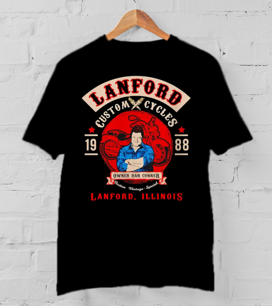 Lanford Custom Cycles Owner Dan Conner 1988 Vintage Special Lanford Illinois T-Shirt