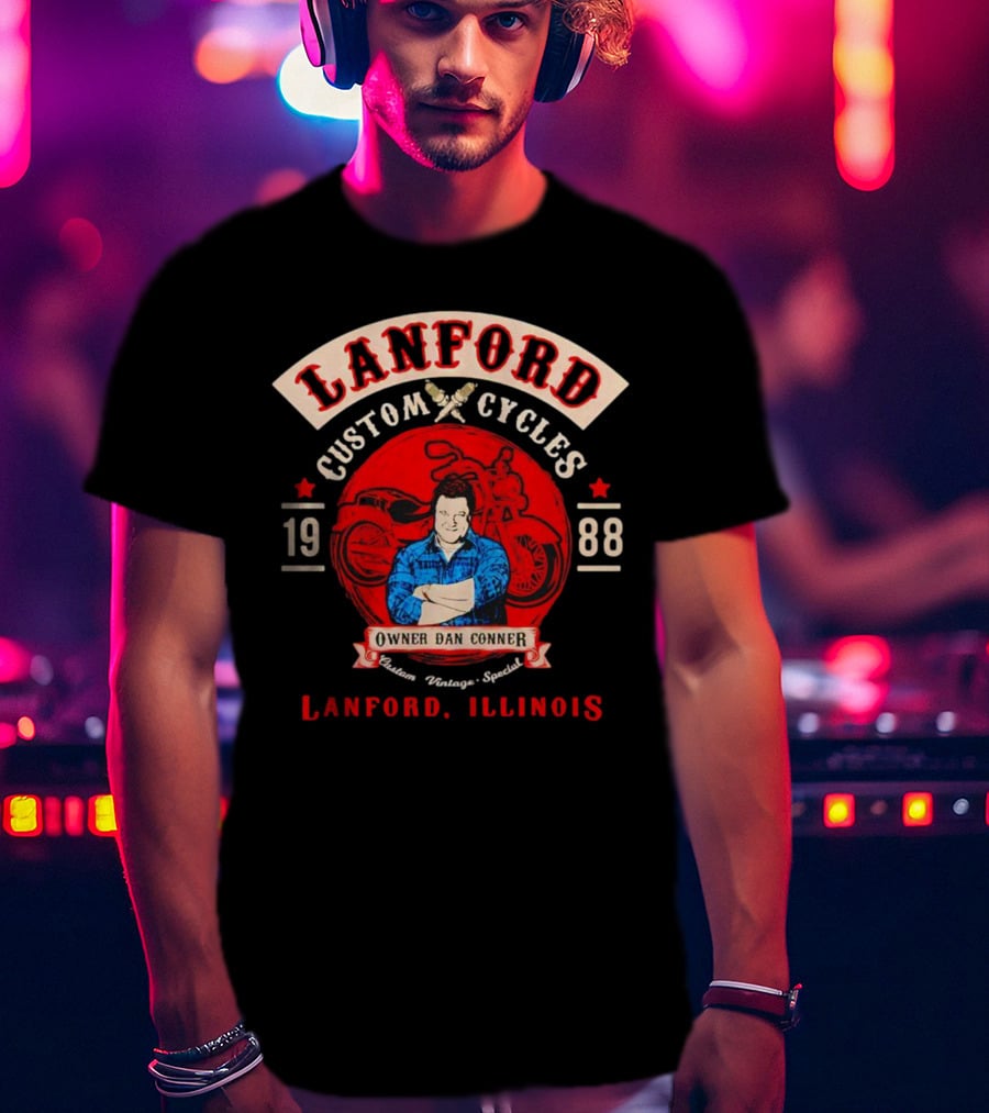 Lanford Custom Cycles Owner Dan Conner 1988 Vintage Special Lanford Illinois T-Shirt