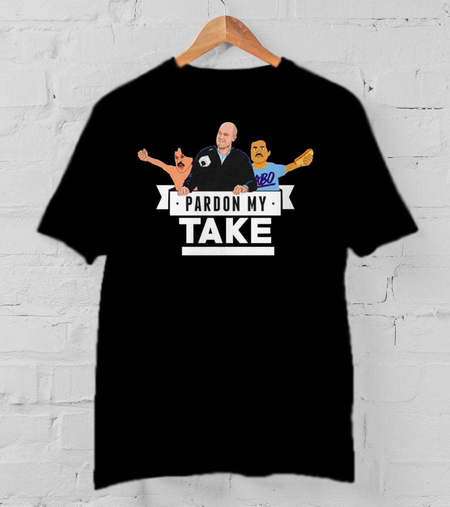 Pardon My Take Podcast Style With Characters And Sandwich T-Shirt