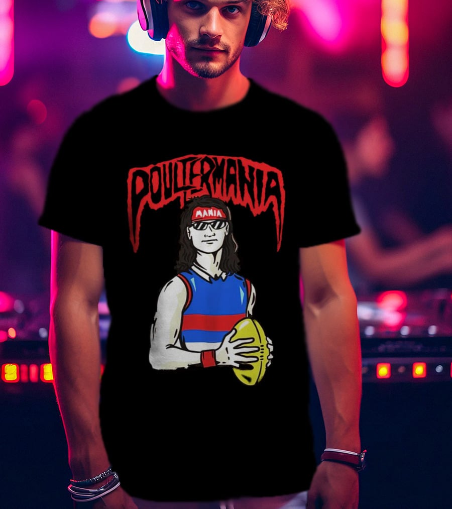 Poultermania Mania Red Headband Football Player With Yellow Ball T-Shirt