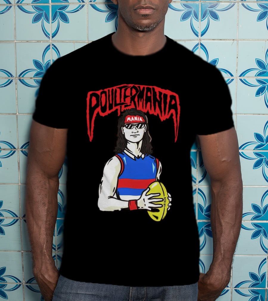 Poultermania Mania Red Headband Football Player With Yellow Ball T-Shirt