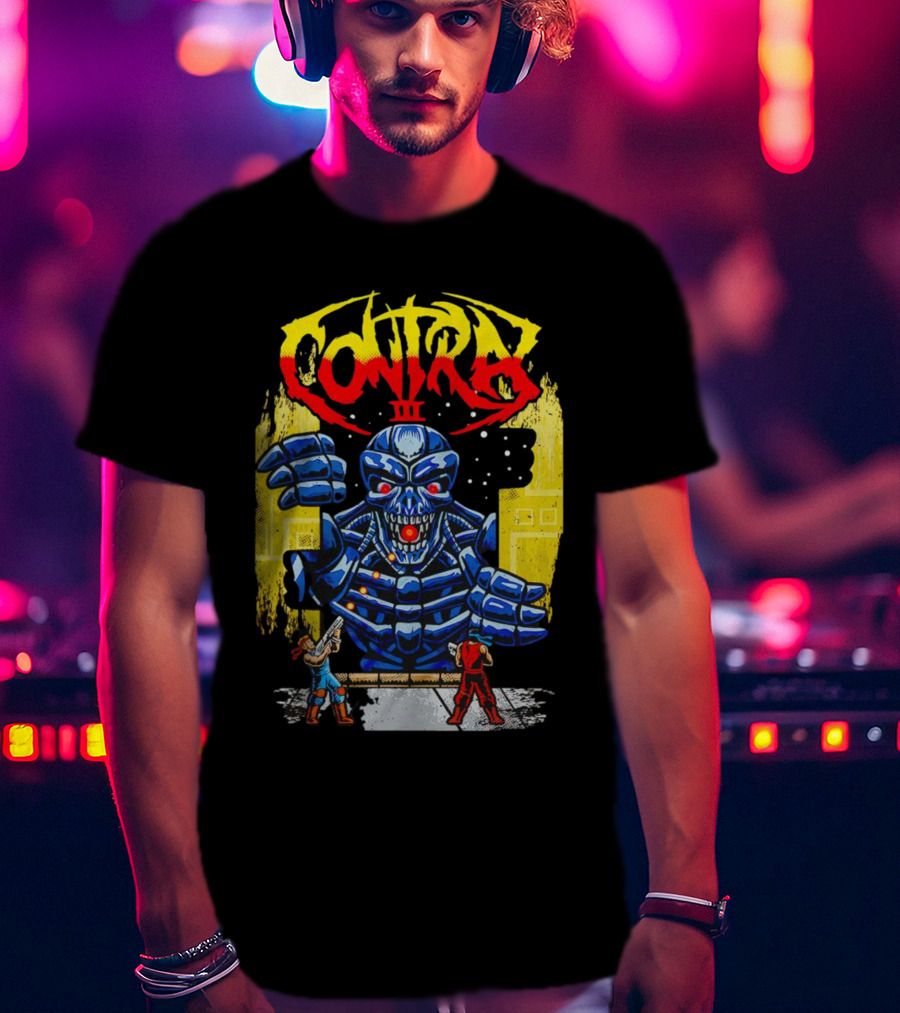 Contra III Robo Corpse Battle Boss Retro Gaming T-Shirt