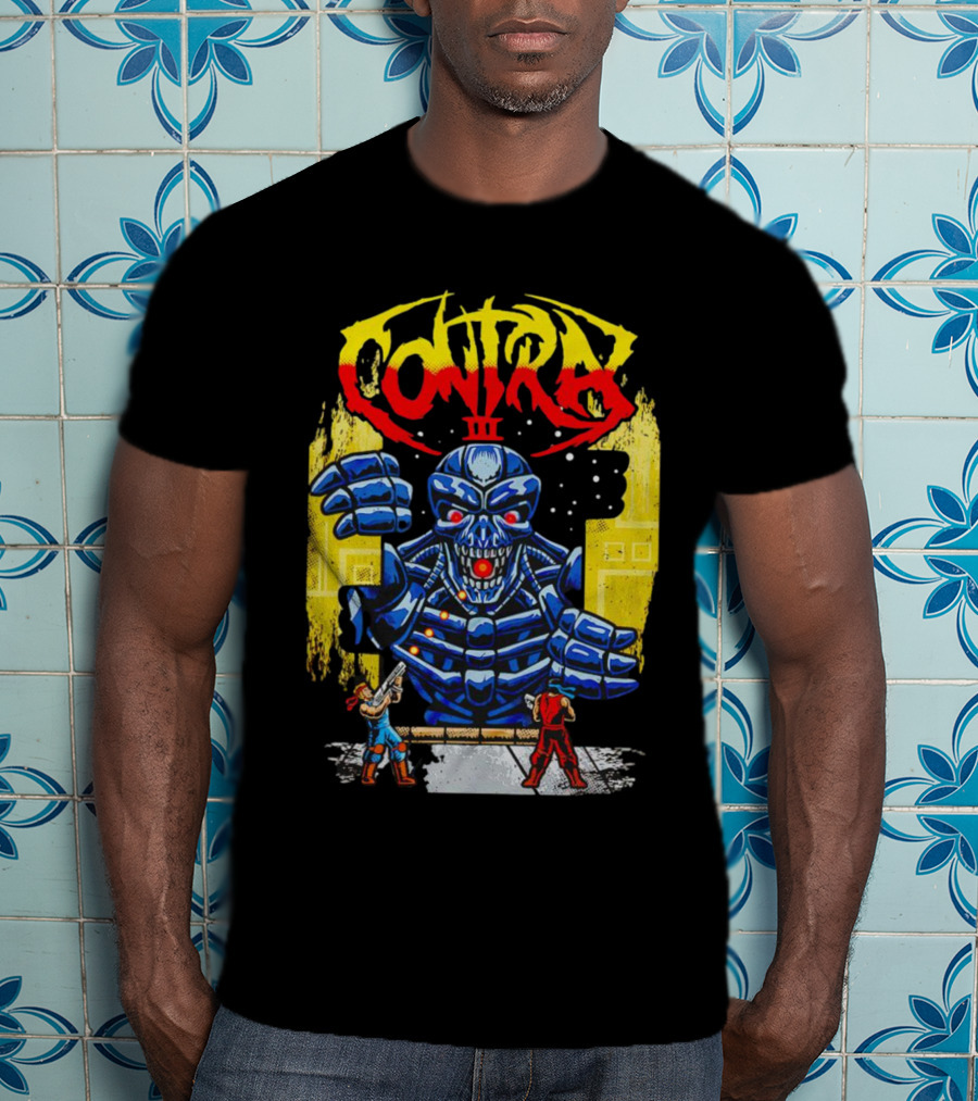 Contra III Robo Corpse Battle Boss Retro Gaming T-Shirt