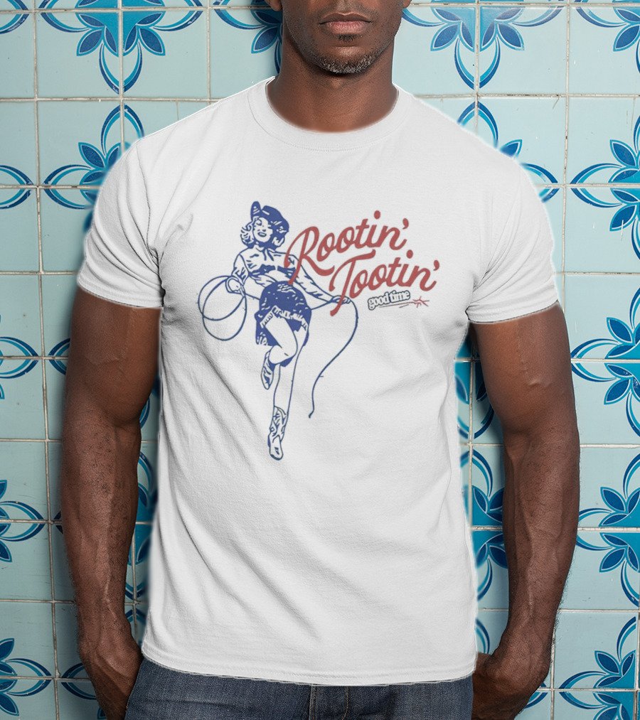 Rootin Tootin Retro Cowgirl With Lasso T-Shirt