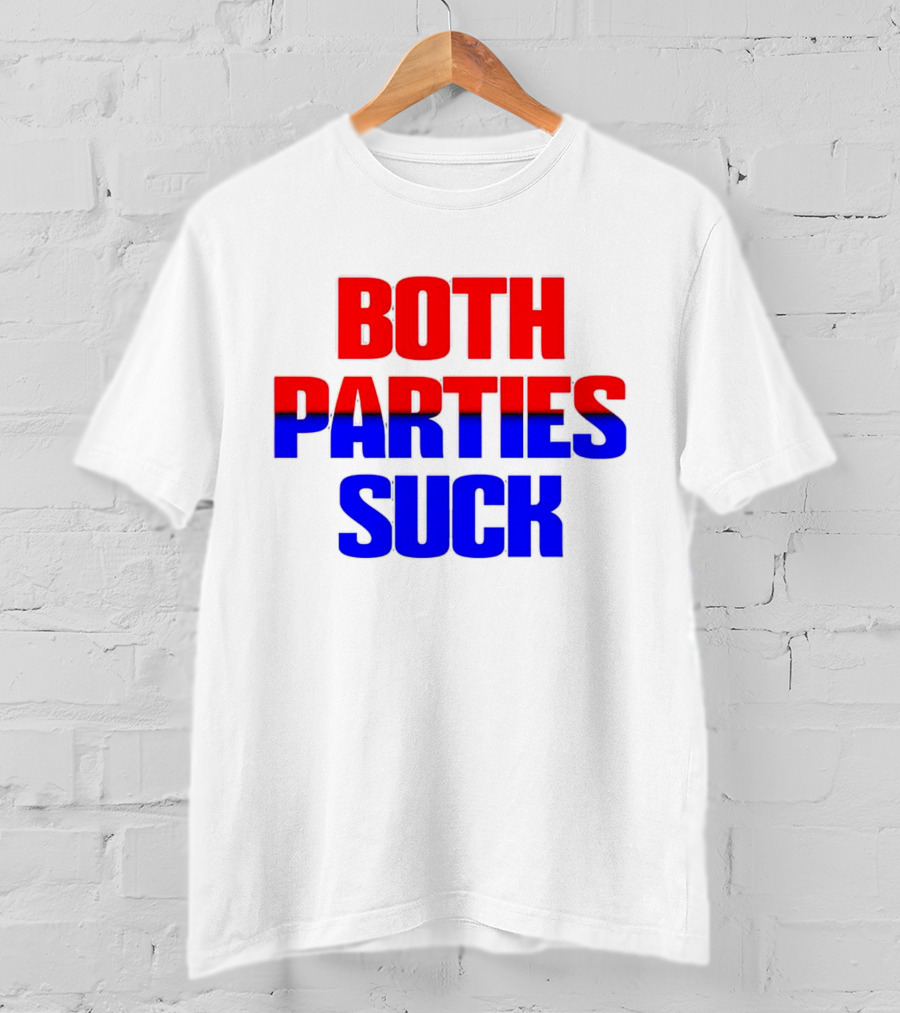 Both Parties Suck Red Blue Political T-Shirt