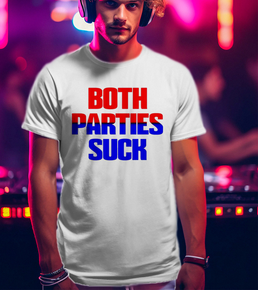 Both Parties Suck Red Blue Political T-Shirt