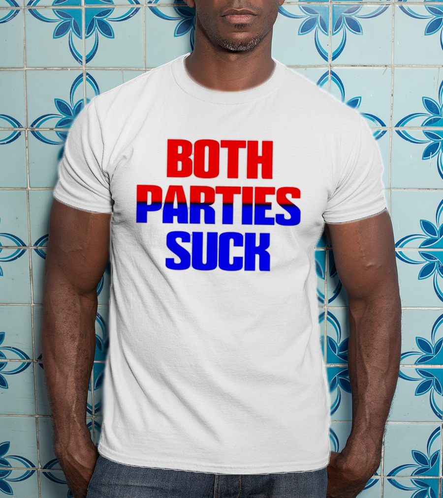 Both Parties Suck Red Blue Political T-Shirt