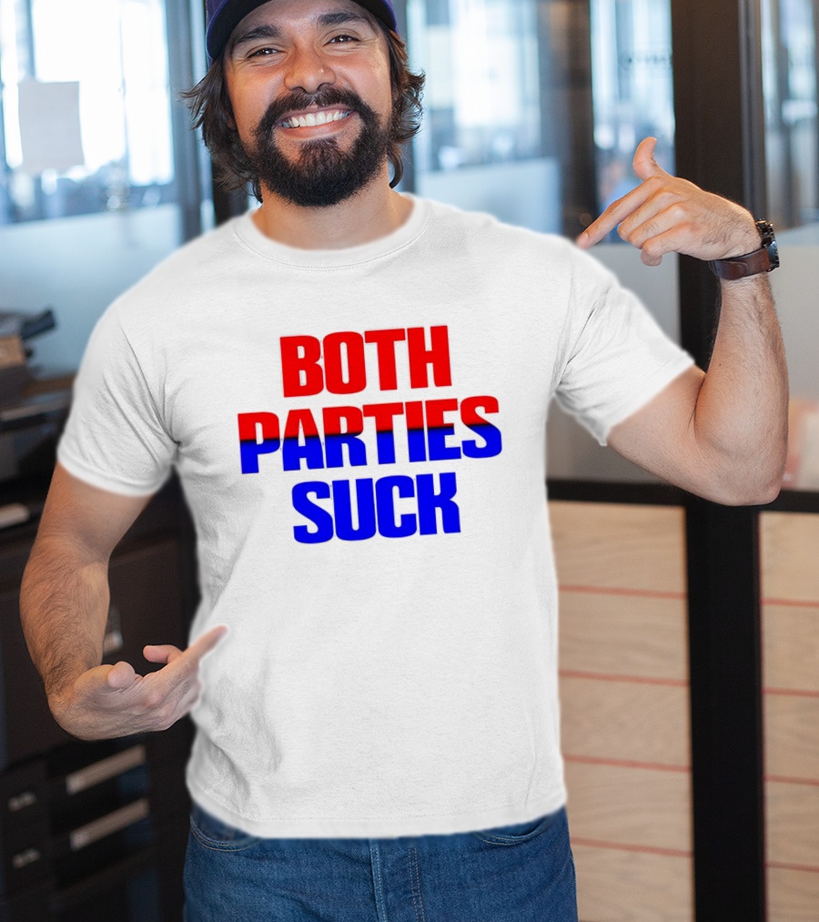 Both Parties Suck Red Blue Political T-Shirt