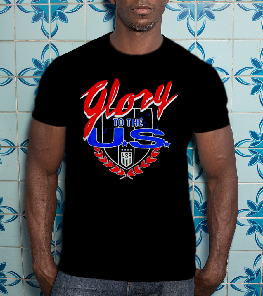 Glory To The U.S. Vintage USA Shield With Laurel And Stars T-Shirt