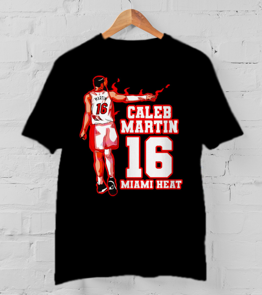 Caleb Martin 16 Miami Heat NBA Player T-Shirt