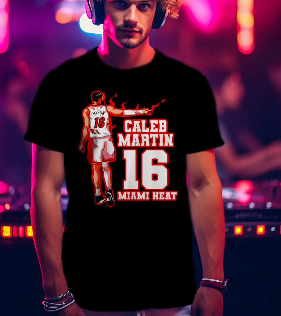 Caleb Martin 16 Miami Heat NBA Player T-Shirt