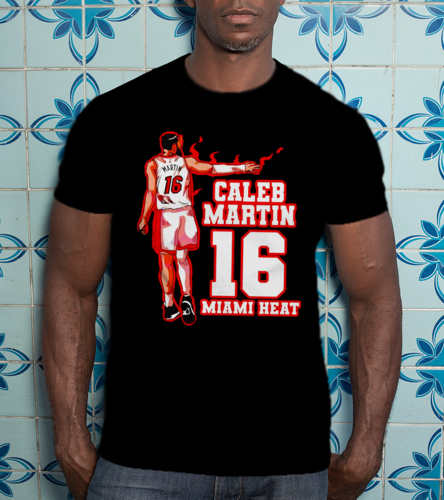 Caleb Martin 16 Miami Heat NBA Player T-Shirt