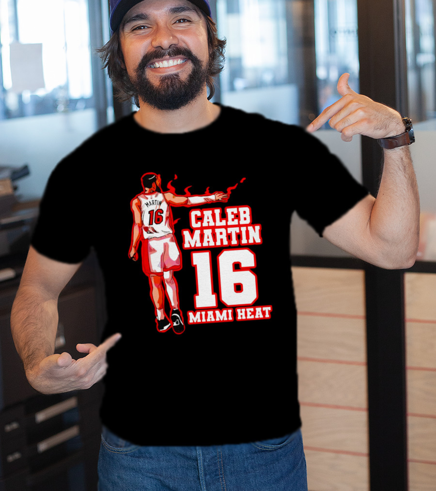 Caleb Martin 16 Miami Heat NBA Player T-Shirt