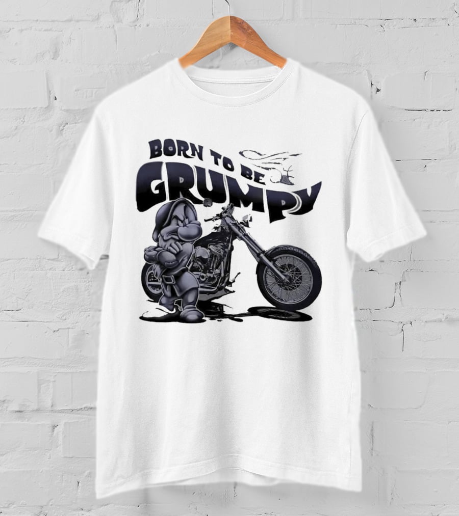 Born To Be Grumpy Motorcycle Rider T-Shirt