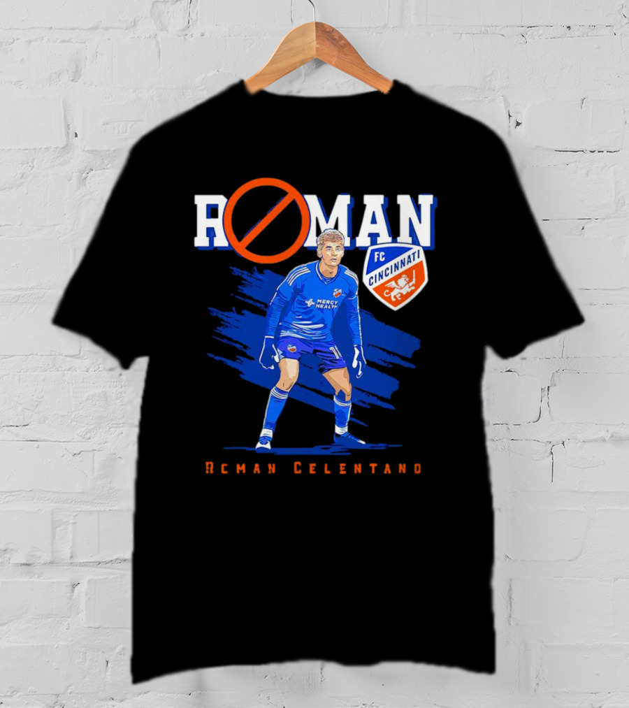 Roman Celentano FC Cincinnati Player Text T-Shirt