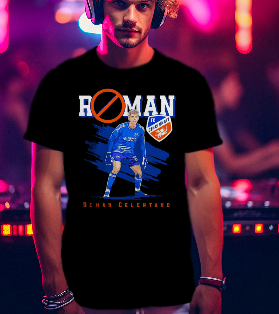 Roman Celentano FC Cincinnati Player Text T-Shirt