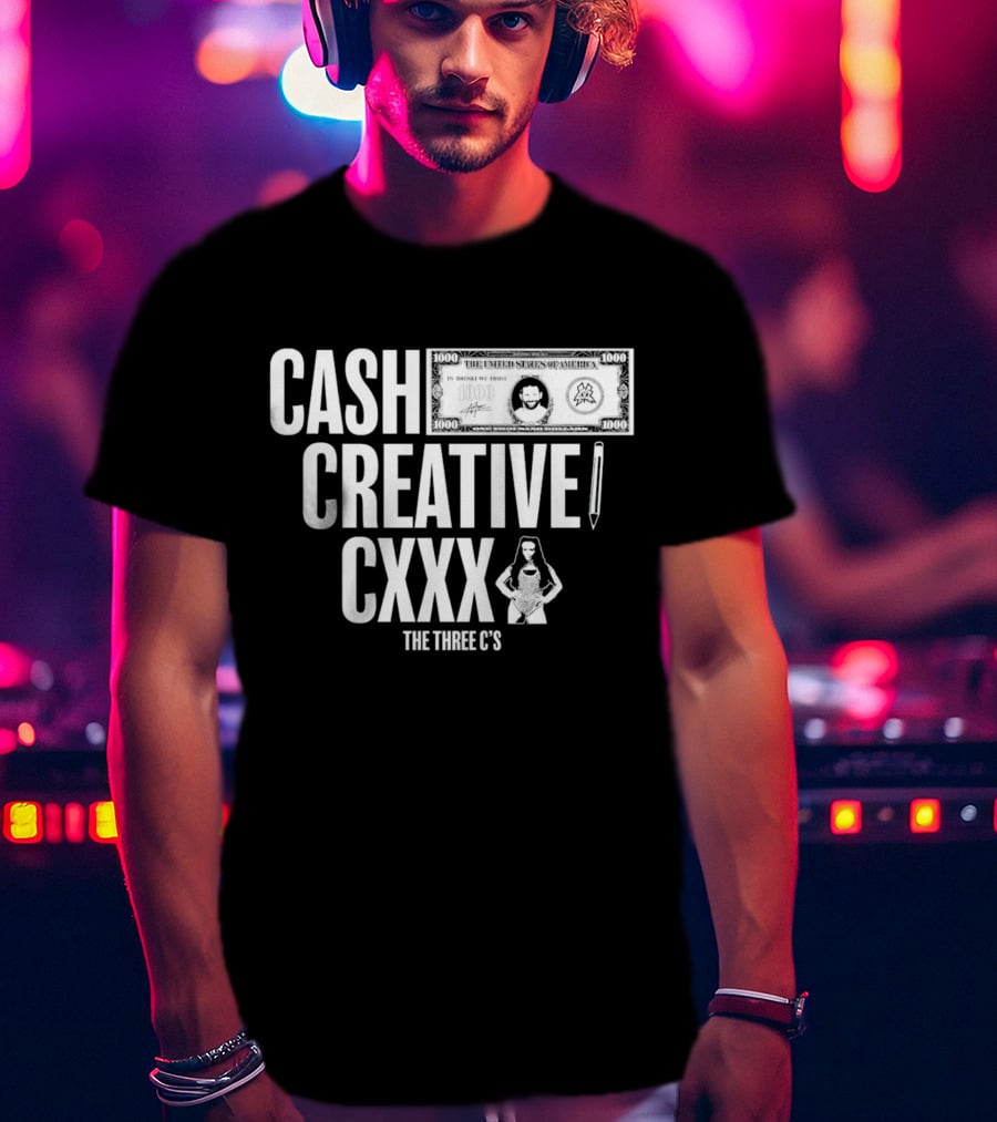 Cash Creative Cxxx The Three C’s Matt Cardona Dollar Pencil Woman T-Shirt
