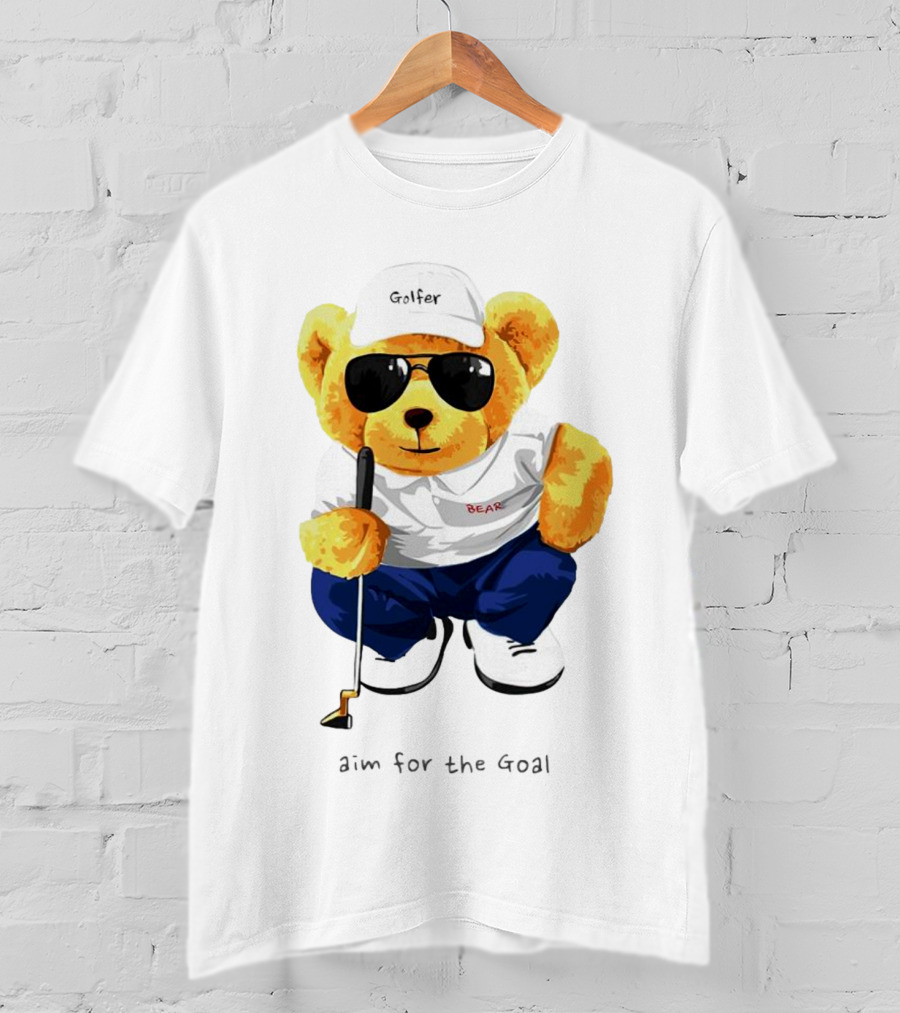 Golfer Bear Aim For The Goal T-Shirt