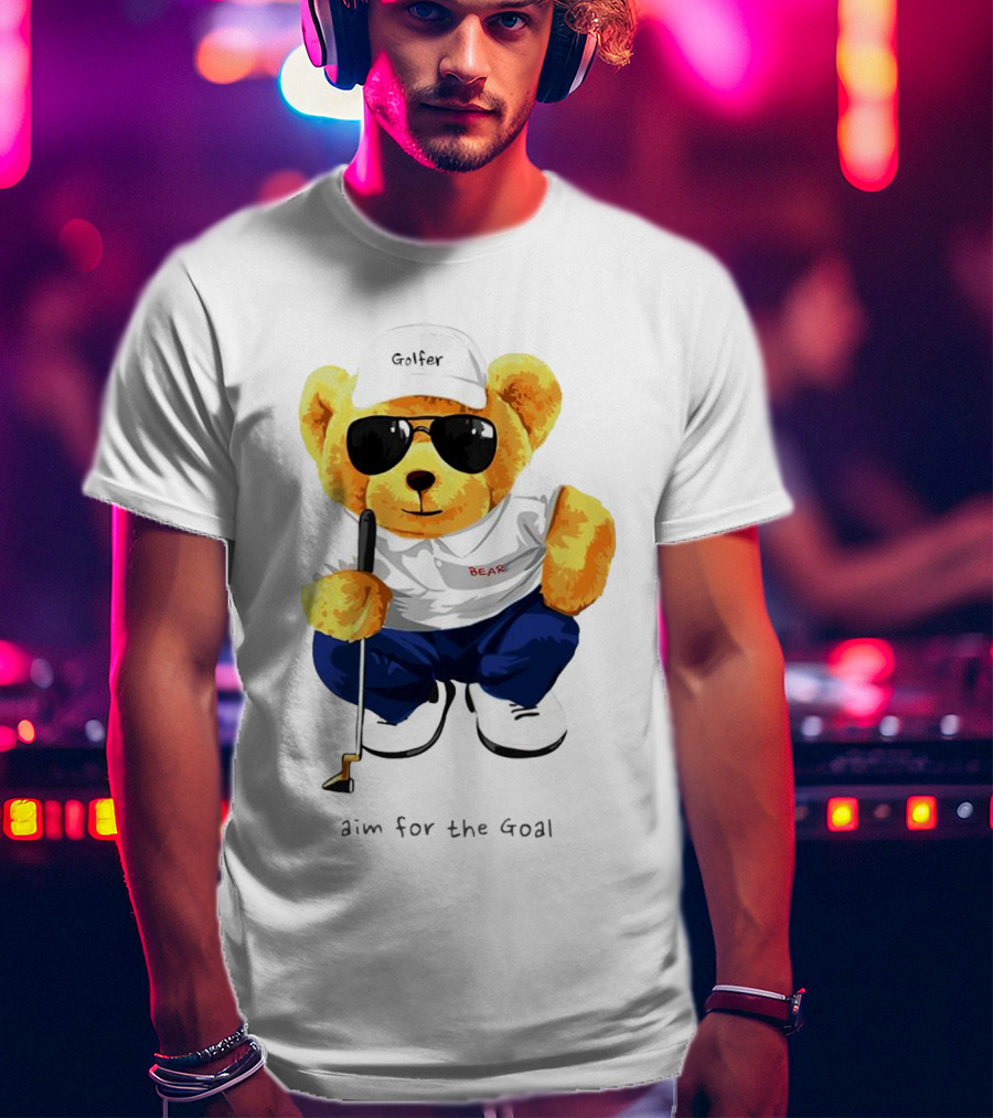 Golfer Bear Aim For The Goal T-Shirt