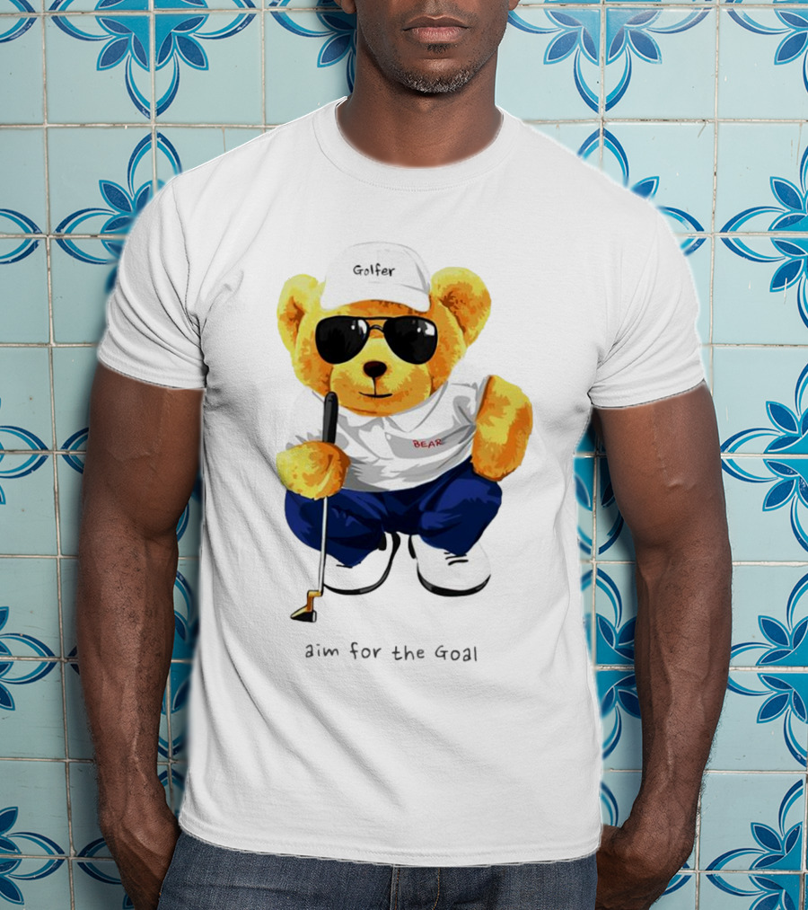 Golfer Bear Aim For The Goal T-Shirt