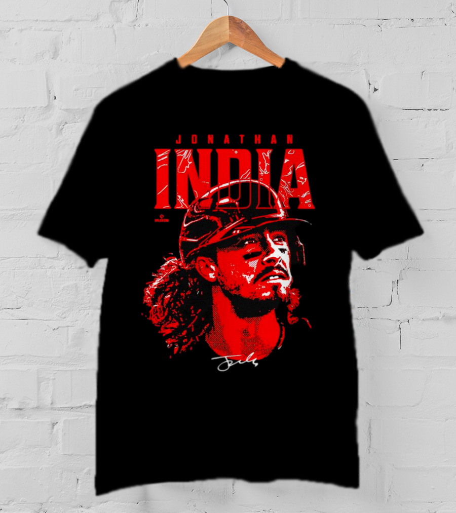 Jonathan India Cincinnati Reds Signature Face T-Shirt