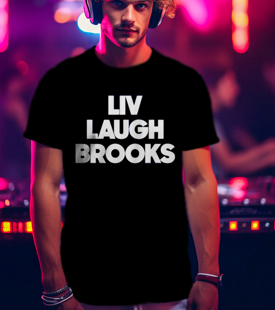 LIV Laugh Brooks Playful Phrase T-Shirt