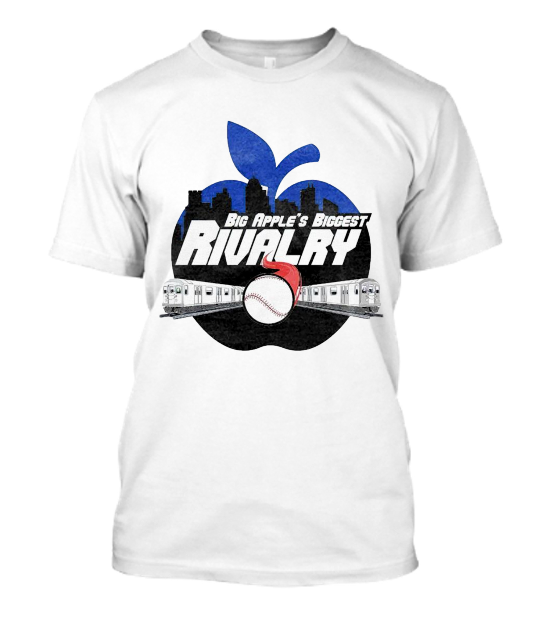 Big Apple's Biggest Rivalry Subway Baseball Skyline T-Shirt