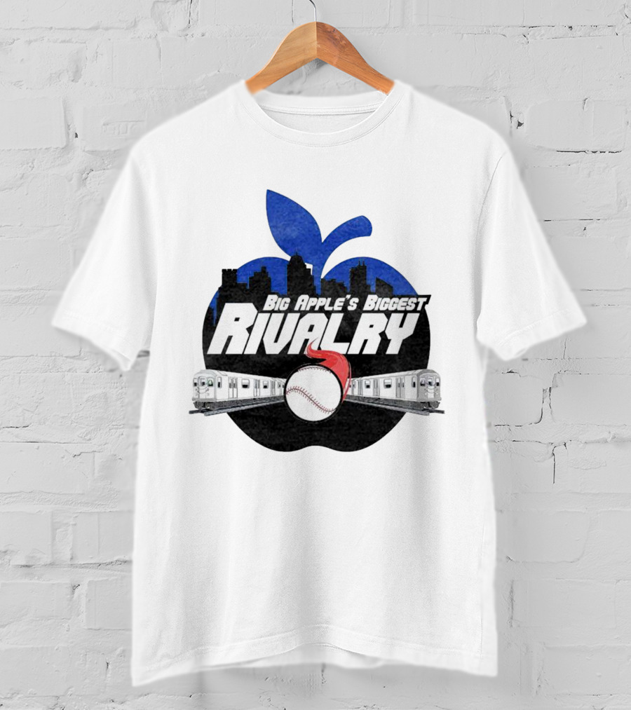 Big Apple's Biggest Rivalry Subway Baseball Skyline T-Shirt