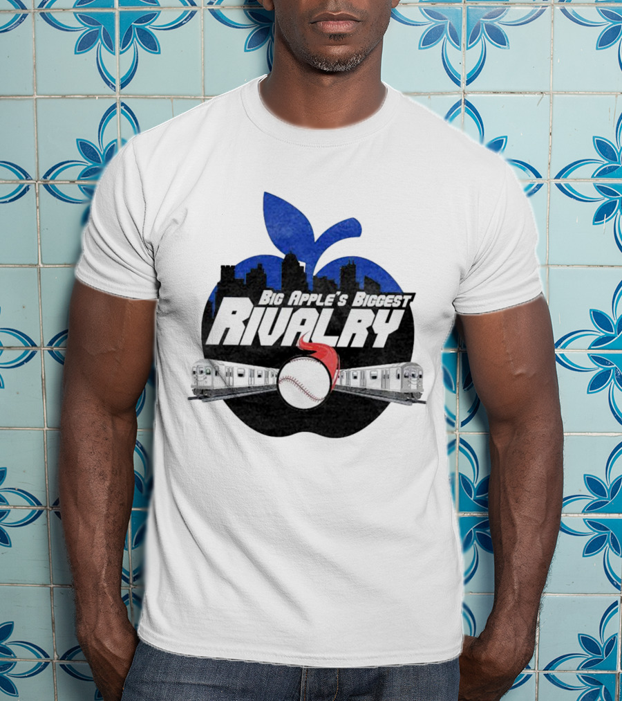 Big Apple's Biggest Rivalry Subway Baseball Skyline T-Shirt
