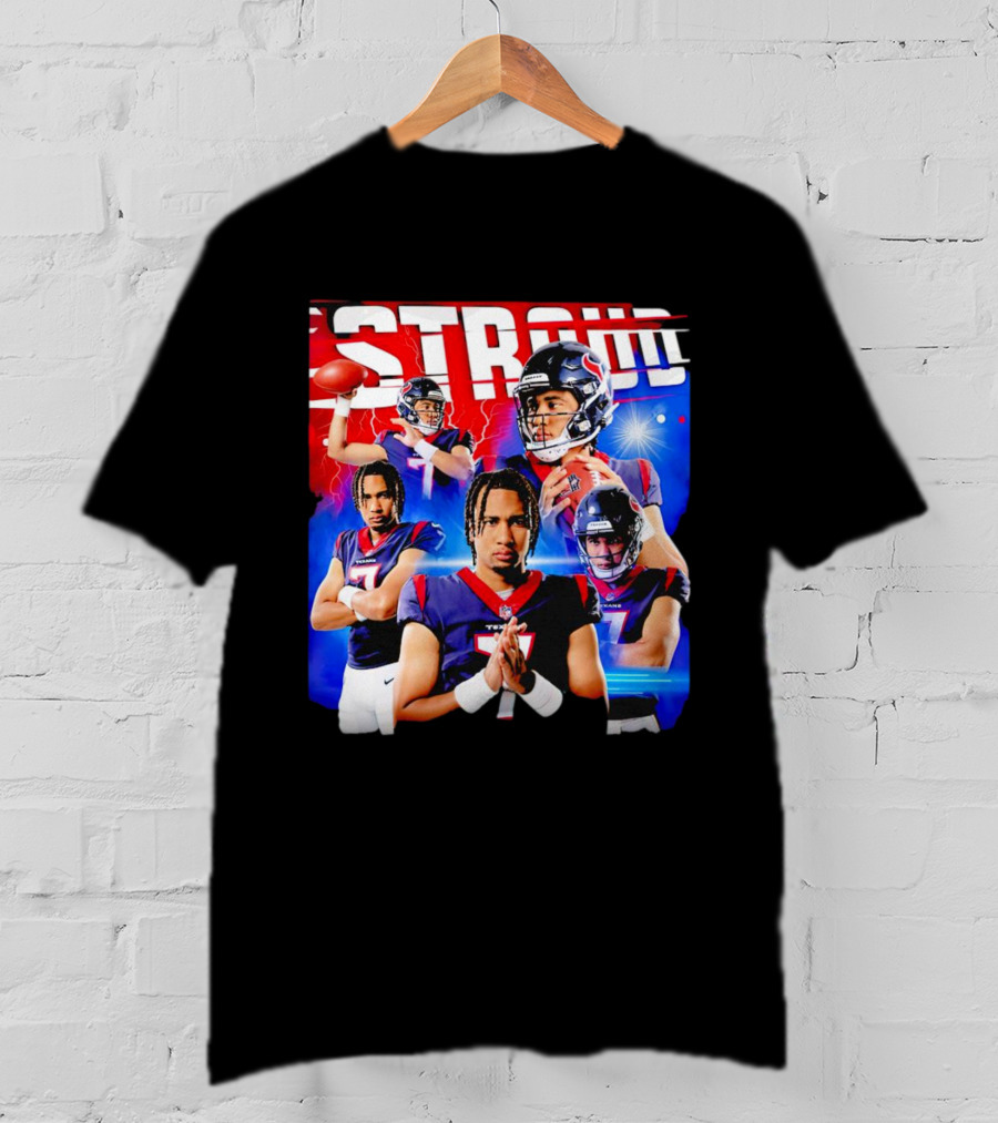 CJ Stroud Houston Texans Quarterback Action Collage T-Shirt