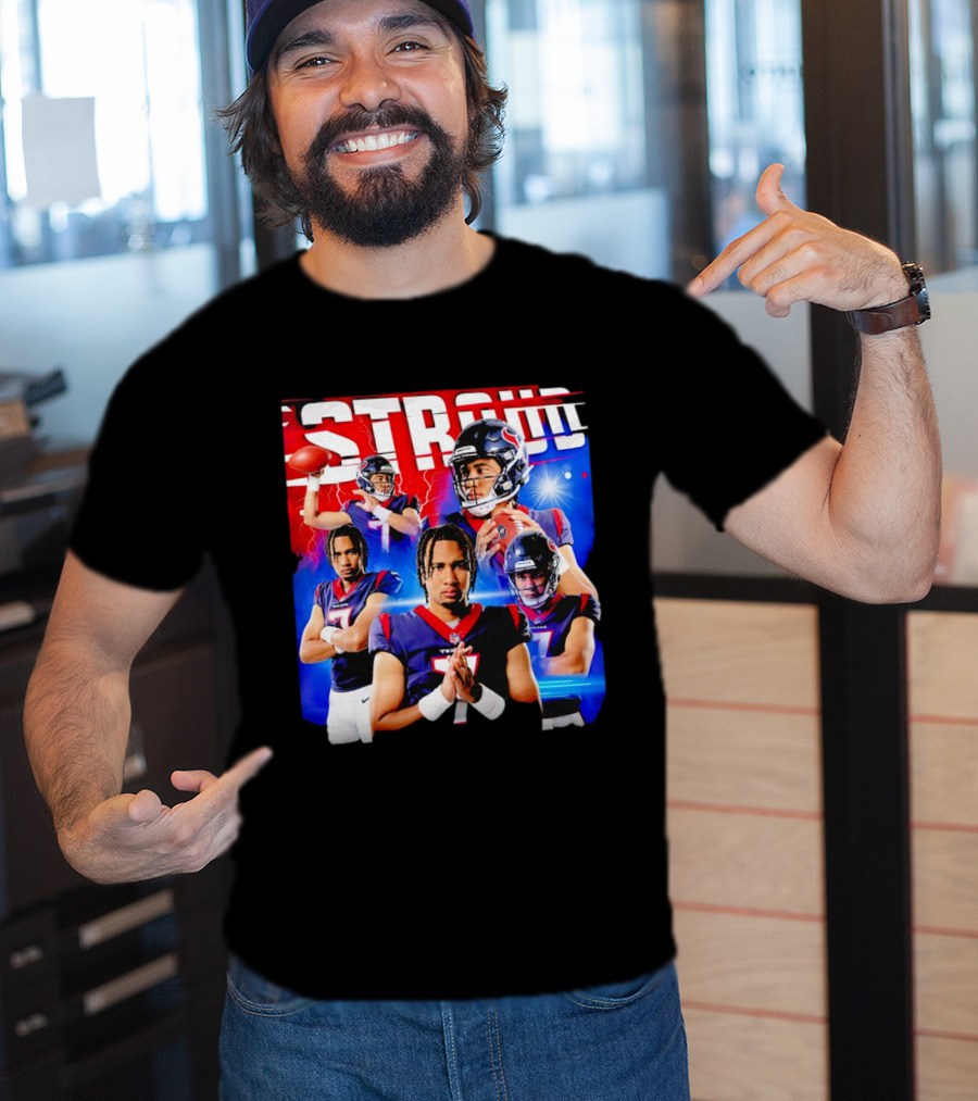 CJ Stroud Houston Texans Quarterback Action Collage T-Shirt