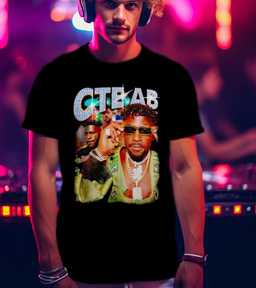 CTE AB Antonio Brown Vibrant Portrait With Sunglasses And Jewelry T-Shirt