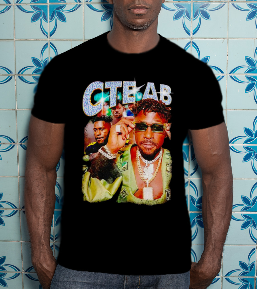 CTE AB Antonio Brown Vibrant Portrait With Sunglasses And Jewelry T-Shirt