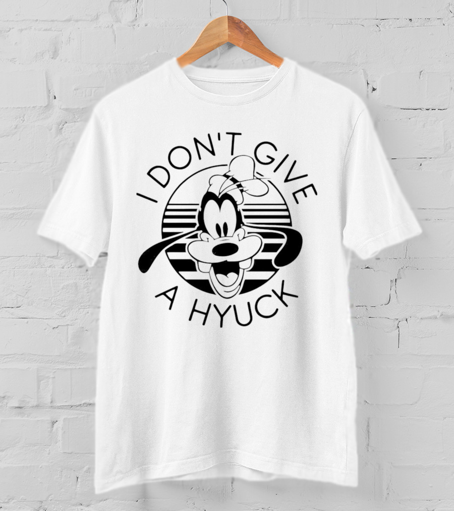 Goofy I Don't Give A Hyuck Retro Circle Face T-Shirt