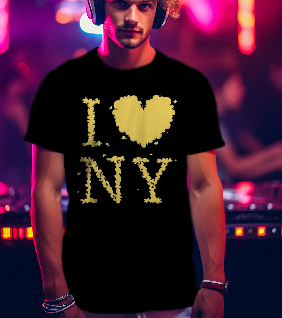 I Love NY Smoke Edition Puff Lettering T-Shirt