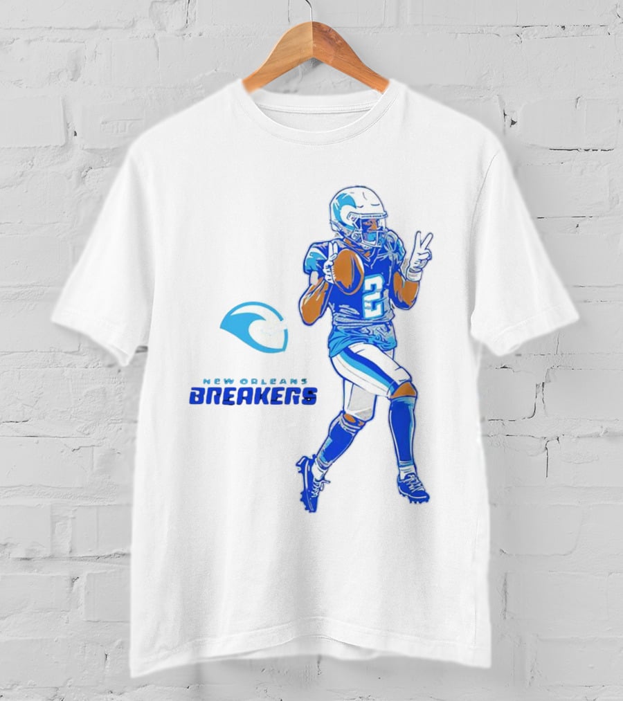 Johnnie Dixon 2 New Orleans Breakers Football Deuces T-Shirt
