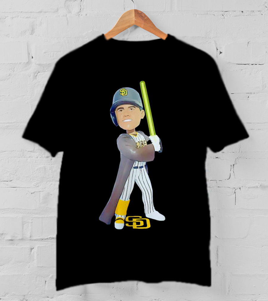 Juan Jedi Juan Kenobi San Diego Padres Lightsaber Bobblehead T-Shirt