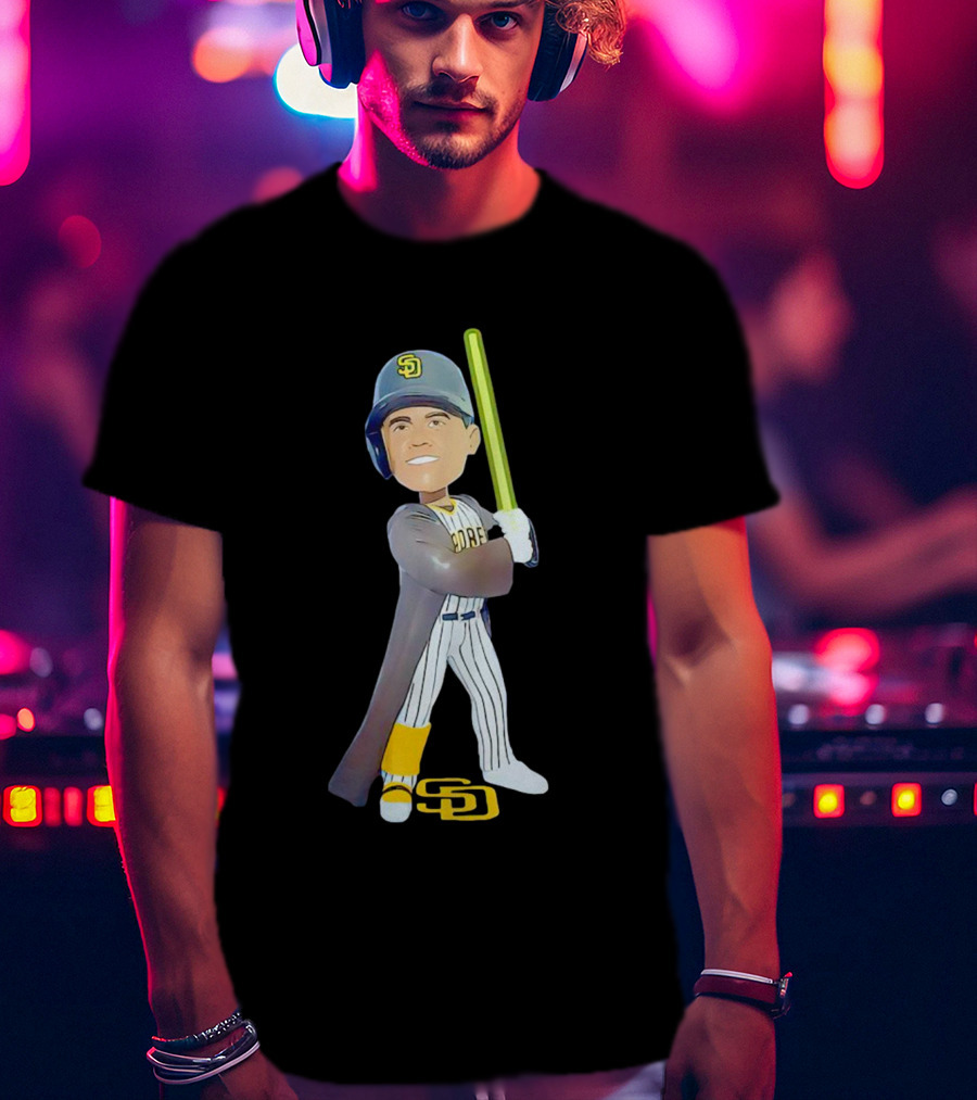 Juan Jedi Juan Kenobi San Diego Padres Lightsaber Bobblehead T-Shirt